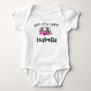 Personalised Happy Little Camper Baby Bodysuit