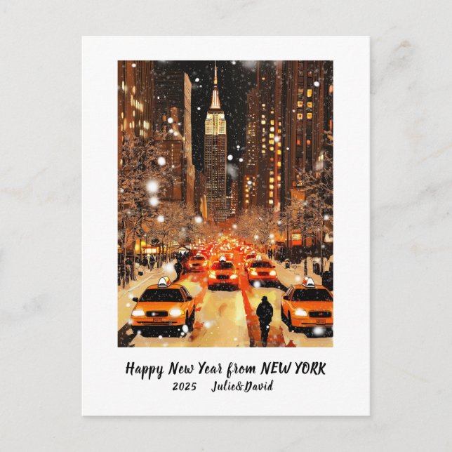 Personalised Happy New Year Manhattan card (Front)