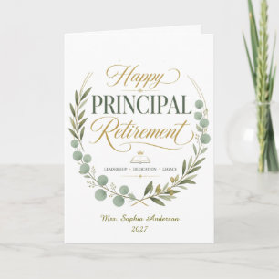 Personalised Happy Principal Retirement Gift Card