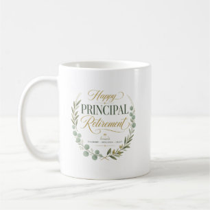 Personalised Happy Principal Retirement Gift Coffee Mug
