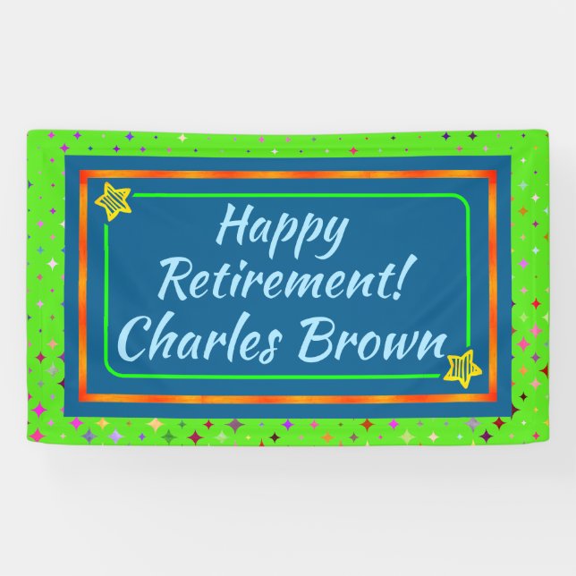Personalised Happy Retirement Banner (Horizontal)