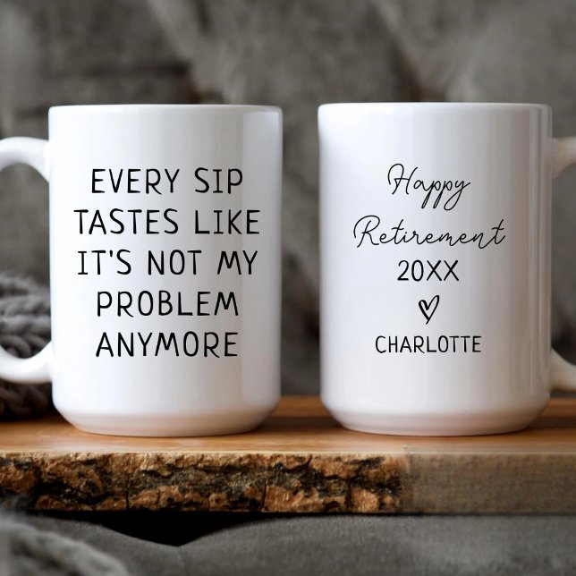 Personalised Happy Retirement Coworker Retired Her Coffee Mug (Creator Uploaded)