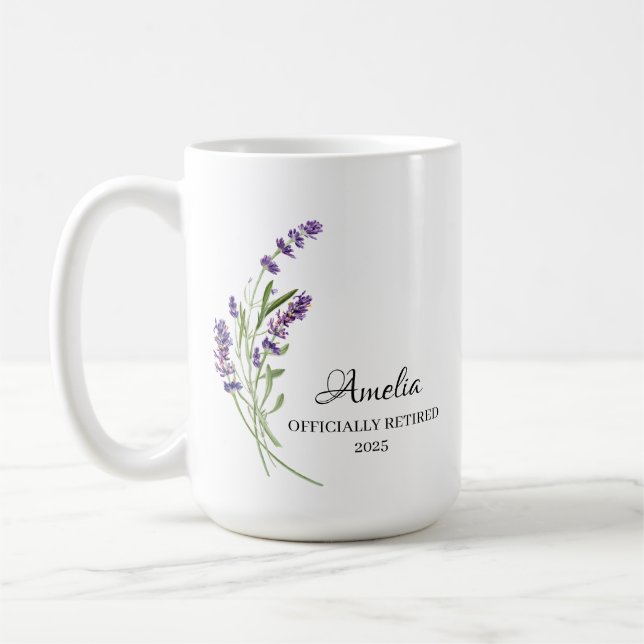 Personalised Happy Retirement Gift  Coffee Mug (Left)