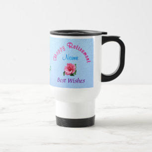 Personalised Happy Retirement Gift Ideas for Women Travel Mug