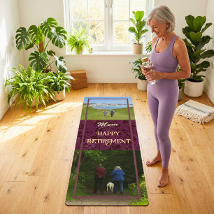 Personalised Happy Retirement Gifts for Mum Red Yoga Mat