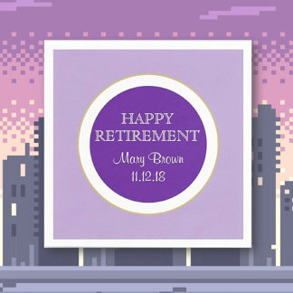 Personalised Happy RETIREMENT  paper napkin