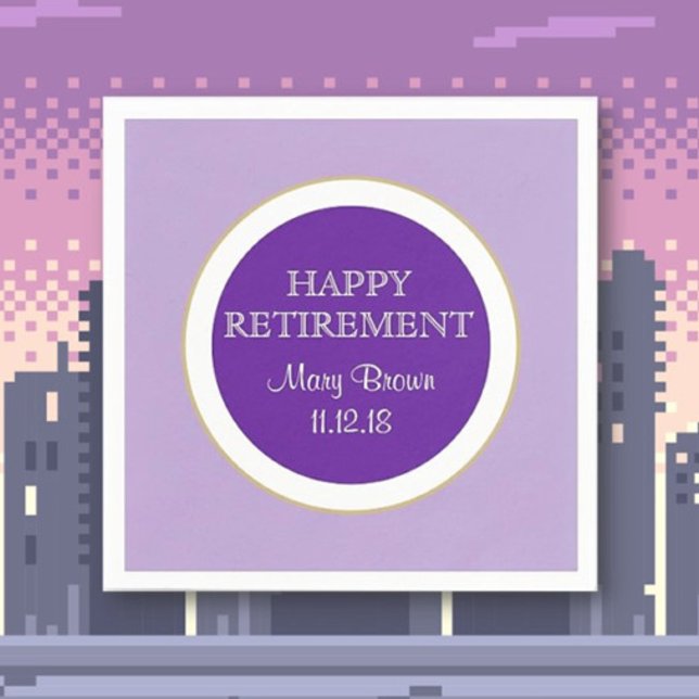 Personalised Happy RETIREMENT  paper napkin (Creator Uploaded)