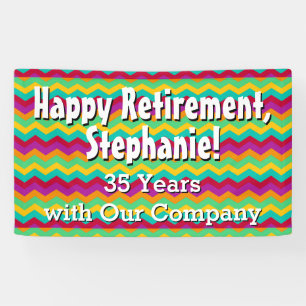 Personalised Happy Retirement Party Banner
