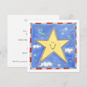 Personalised Happy Star Birthday Invitation