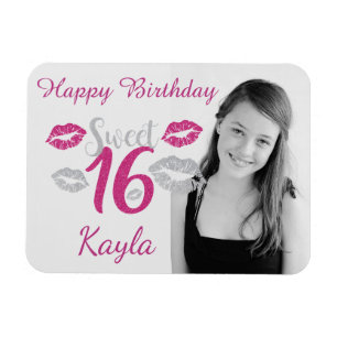 Personalised Happy Sweet 16th Birthday Magnet