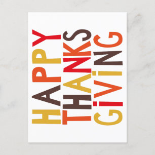 Personalised Happy Thanksgiving! Holiday Postcard