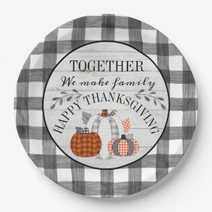 Personalised Happy Thanksgiving Wine Paper Plate