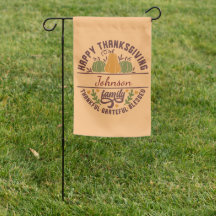 Personalised Happy Thanksgiving Yard Sign
