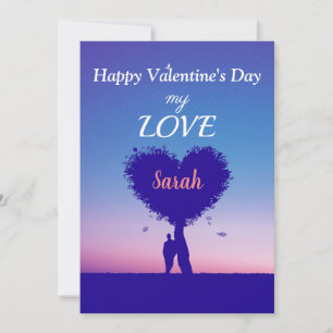 Personalised Happy Valentine's day card