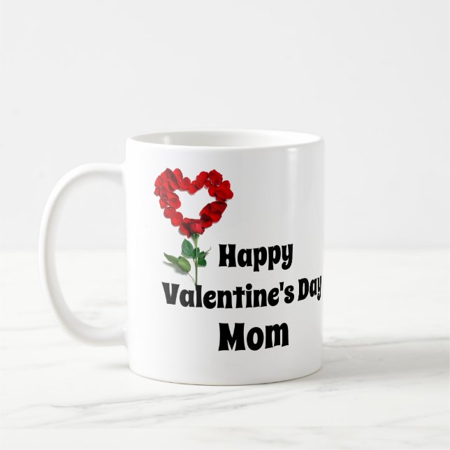 Personalised Happy Valentine's Day Coffee Mug (Left)