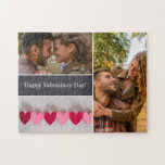 Personalised Happy Valentine's Day Photo Collage Jigsaw Puzzle<br><div class="desc">Imagine giving this customised Valentine's day photo puzzle. Personalise all the photographs as desired. Chalkboard block with the words "Happy Valentine's day"
Photo gift puzzles are so thoughtful and fun gift for a date night in.</div>
