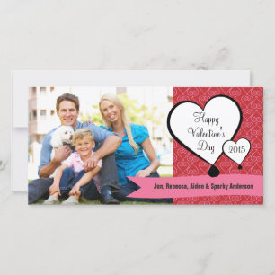 Personalised Happy Valentine's Day Photo Greeting Holiday Card