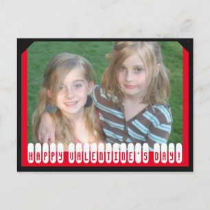 Personalised Happy Valentine's Day Photo Holiday Postcard