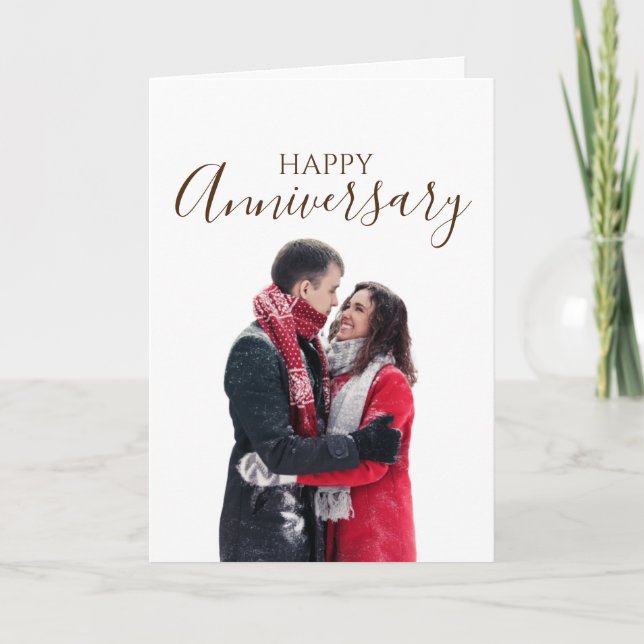 Personalised Happy Winter Anniversary Card (Front)