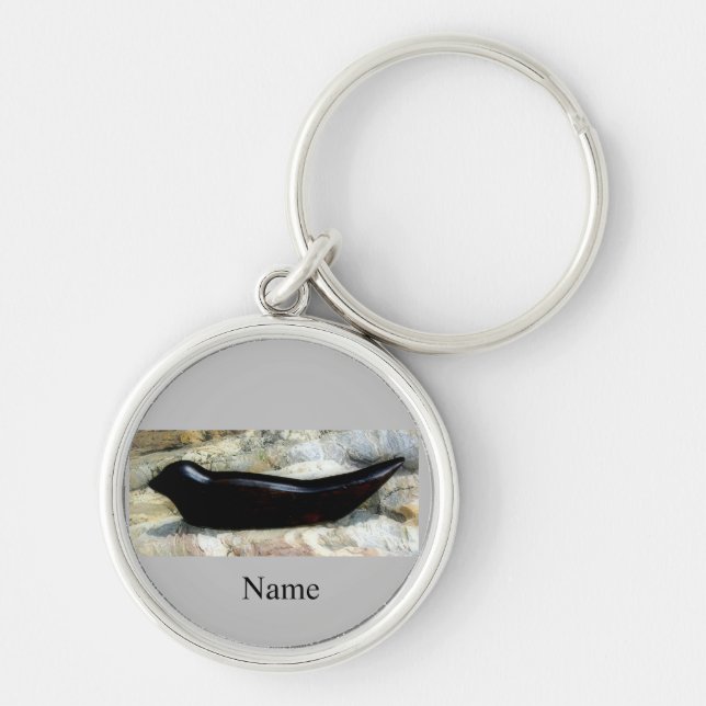 Personalised Harbour Seal Thunder_Cove Key Ring (Front)