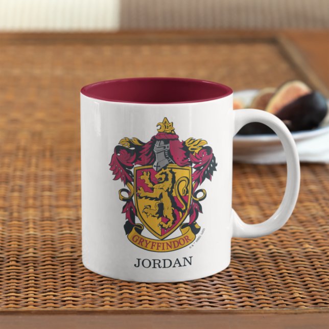 Personalised Harry Potter | Gryffindor House Crest Two-Tone Coffee Mug (Creator Uploaded)