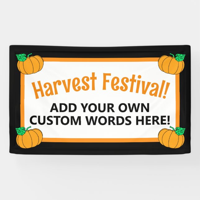 Personalised Harvest Festival Banner (Horizontal)