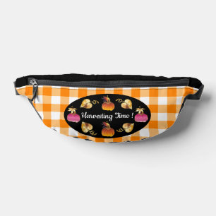 Personalised Harvesting Time Cute Plaid Bum Bags