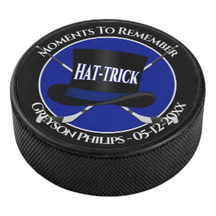 Personalised Hat Trick Hockey Puck