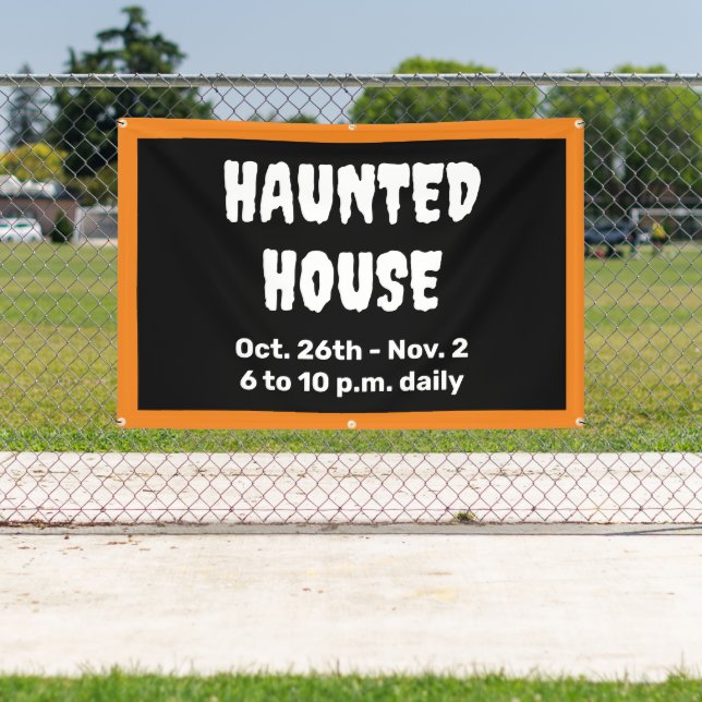 Personalised Haunted House Banner (Insitu)