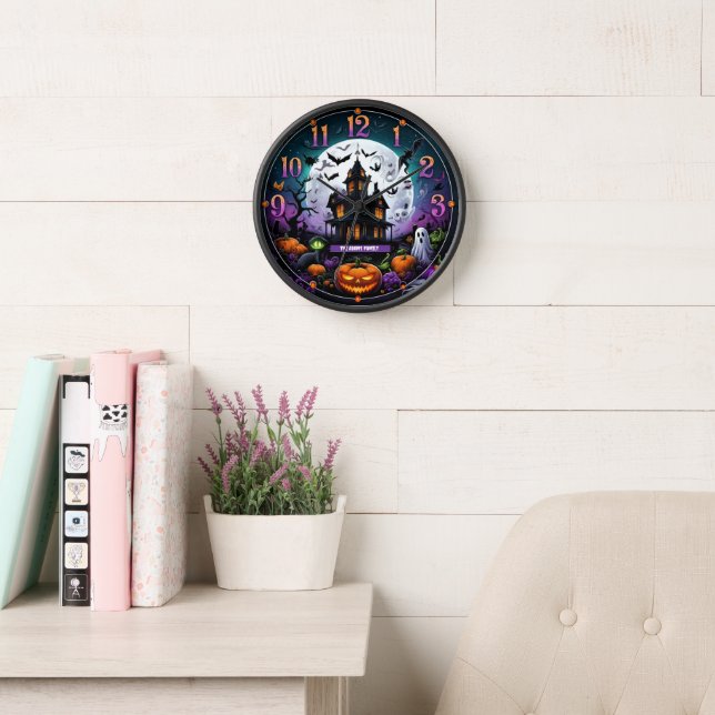 Personalised Haunted House Clock (Reading Room)
