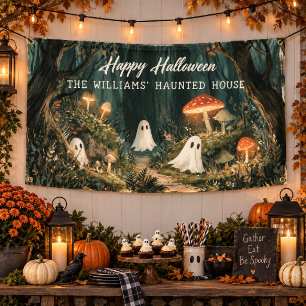 Personalised Haunted House Halloween Party Banner