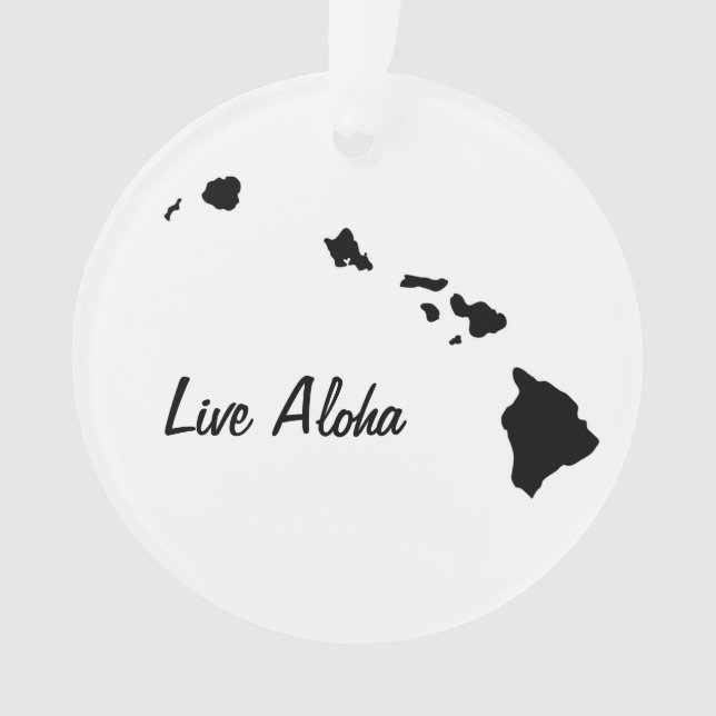 Personalised Hawaiian Islands Ornament (Front)