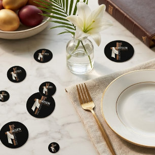 Personalised He Is Risen Vintage Easter Cross Confetti