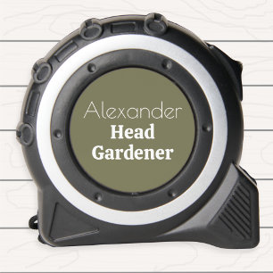 Personalised Head Gardener Green Measuring Tape 1