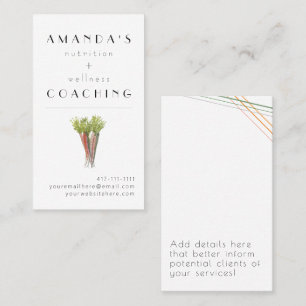 Personalised Health and Wellness Business Card