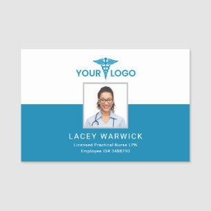 Personalised Health Care Logo Nurse Photo ID Name Tag