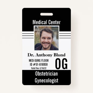 Personalised Healthcare Professional Working ID Badge