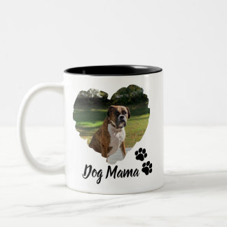 Personalised Heart and Paws Pet Photo Two-Tone Cof Coffee Mug