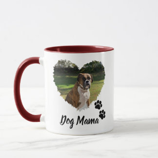 Personalised Heart and Paws Pet Photo Two-Tone Cof Mug