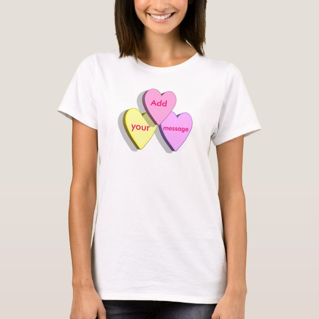Personalised Heart Candy Shirt (Front)