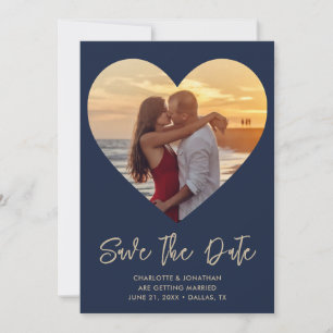 Personalised Heart Cutout Wedding Photo  Save The Date