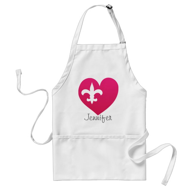 Personalised Heart de Lis apron (Front)