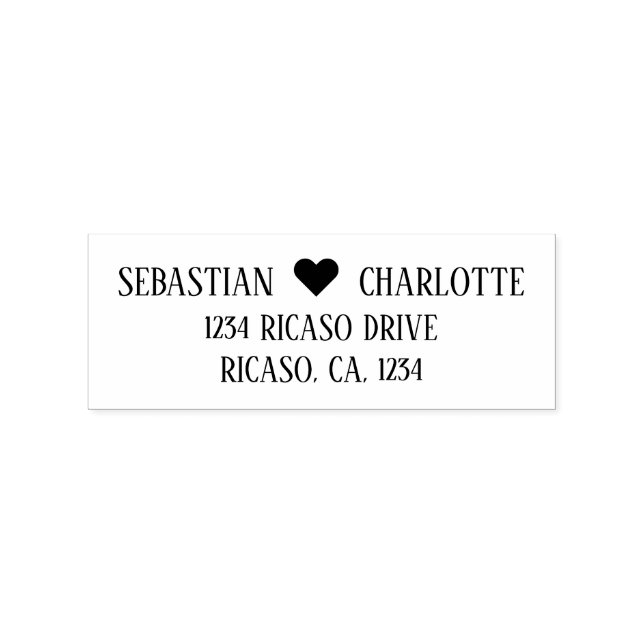 Personalised Heart Detail Rubber Stamp (Imprint)