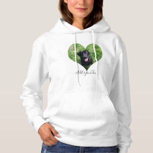 Personalised Heart Dog Pet Photo and Name Hoodie