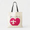 Personalised Heart Fluer de Bag with Your Name