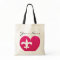 Personalised Heart Fluer de Bag with Your Name