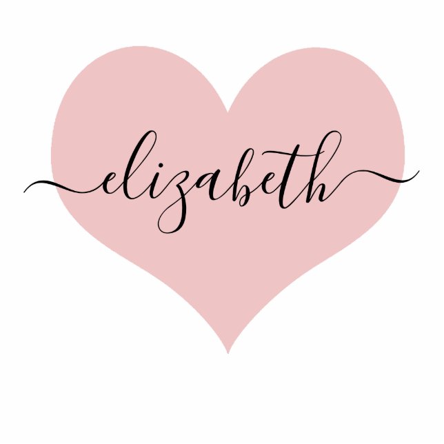 Personalised heart magnet photo sculpture magnet (Front)