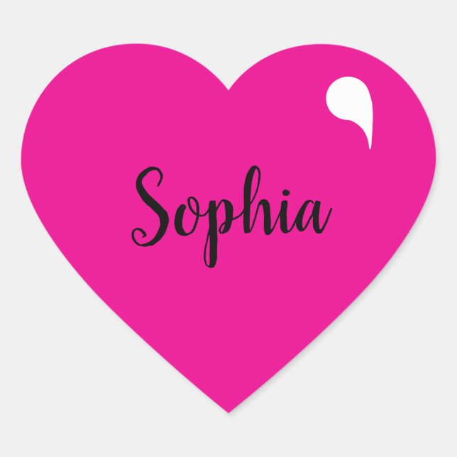 Personalised Heart Name Stickers (Front)