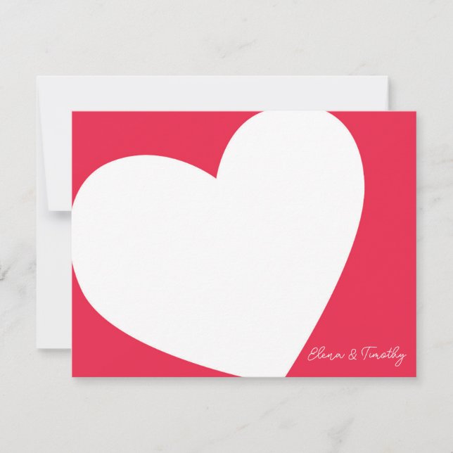 Personalised Heart Note Card (Front)