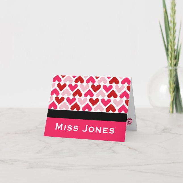 Personalised Heart Note Cards (Front)